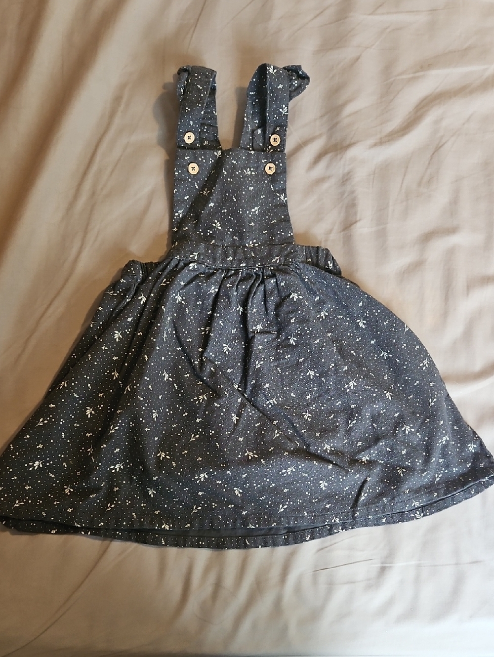 Girls Floral Pinafore Dress Suspender Skirt 18m